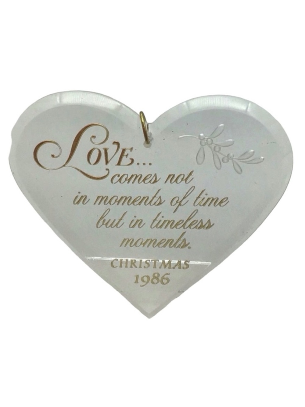 Hallmark 1986 “Timeless Love” Christmas Ornament